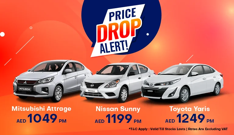 Price Drop ALert, UAE Car Rental