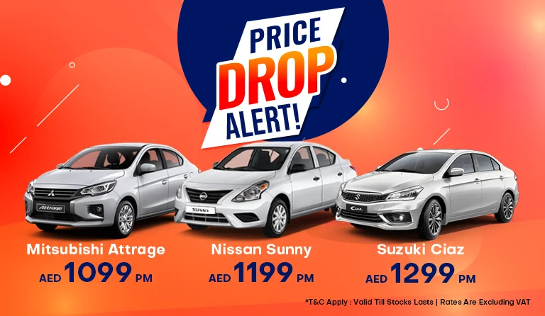 Pice Drop Alert, Mitshubishi Attrage, Nissan Sunny, Suzuki Ciaz