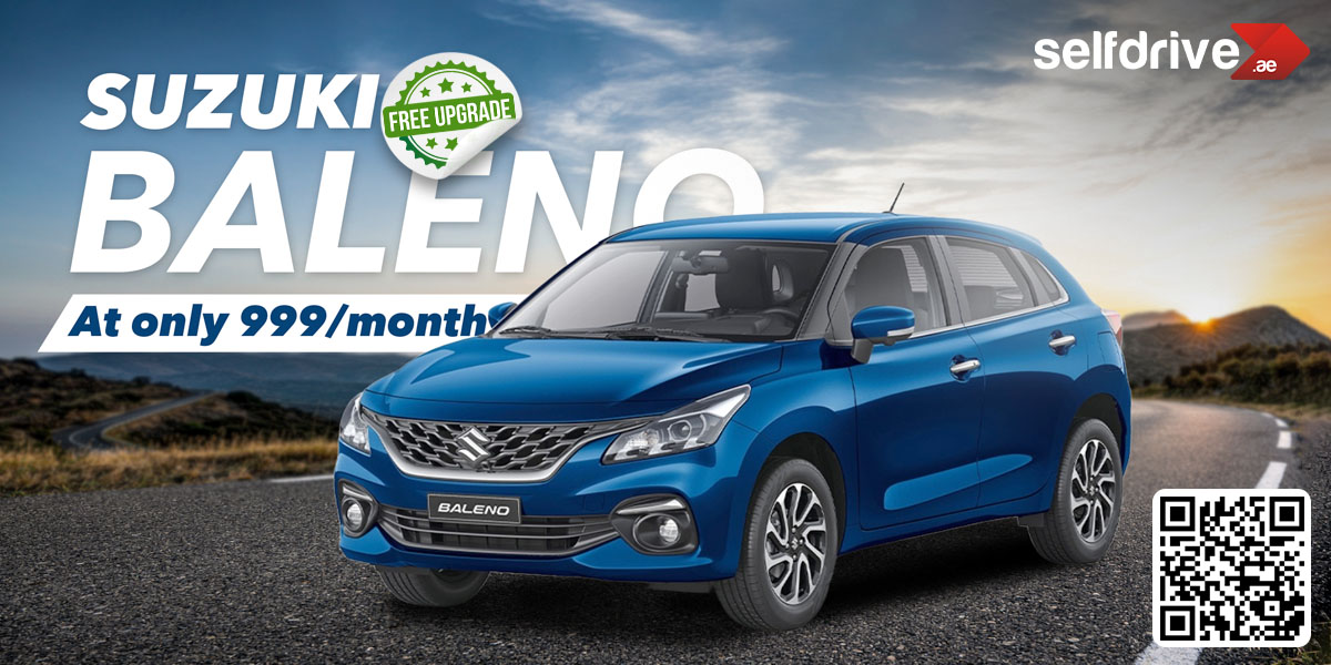 Suzuki Baleno Now at AED 999/Month with Guaranteed FREE Upgrade